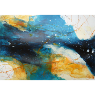 Abstraktes Mixed Media Bild